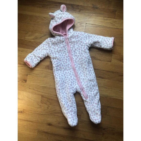 Children's Place 0-3 M One Piece Leapord Fleece - Picture 1 of 3